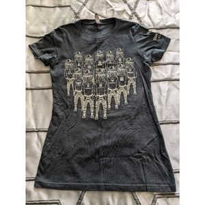 Women's Gray XS Touchstone Climbing Kitty Cat Tee Shirt